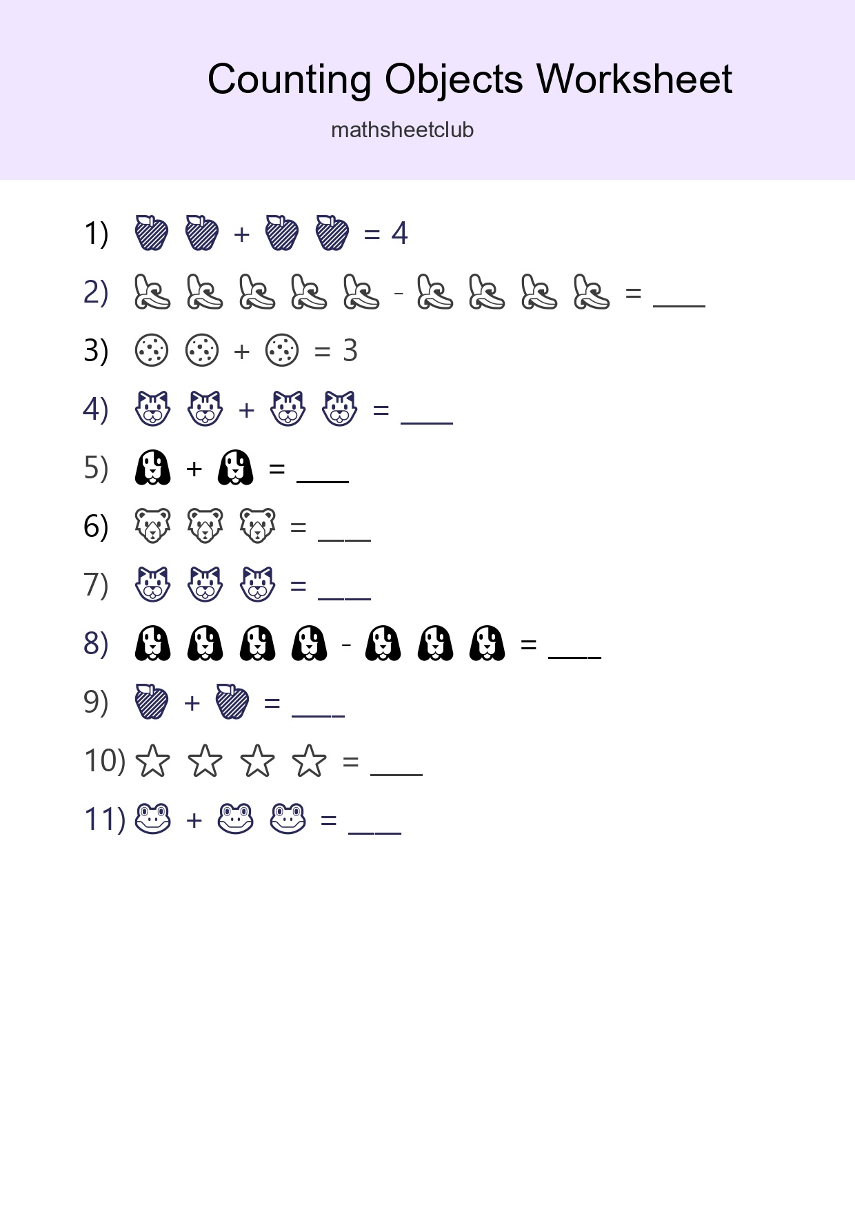 Learn Counting With Pictures Worksheet (Pre-K) - Part 146
