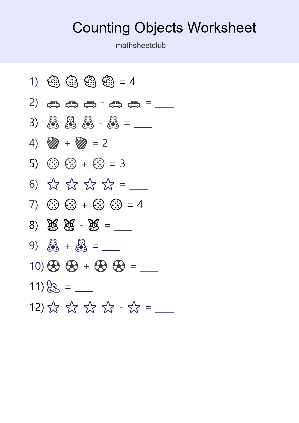 Learn Counting With Pictures Worksheet (Pre-K) - Part 168