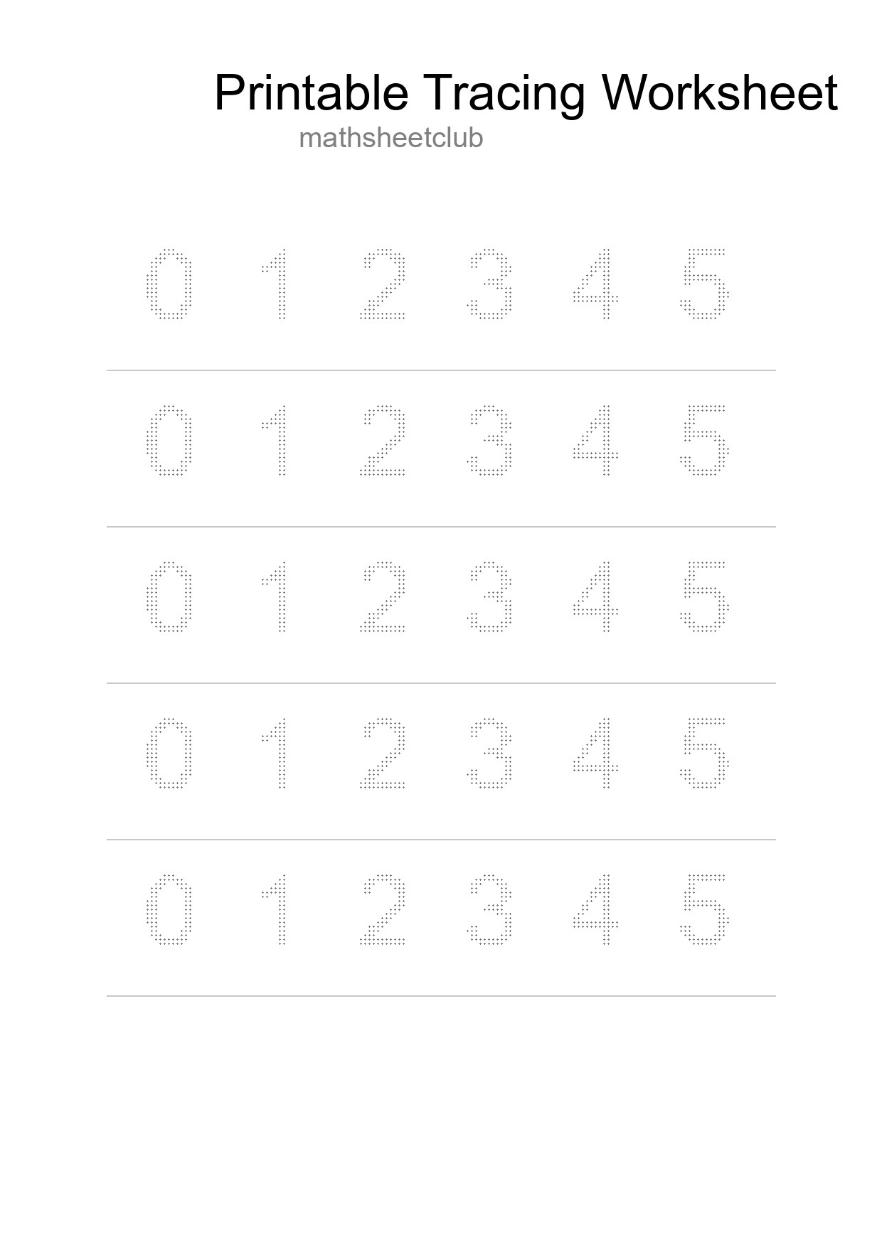 Printable Tracing Worksheet For Kids - Part 10