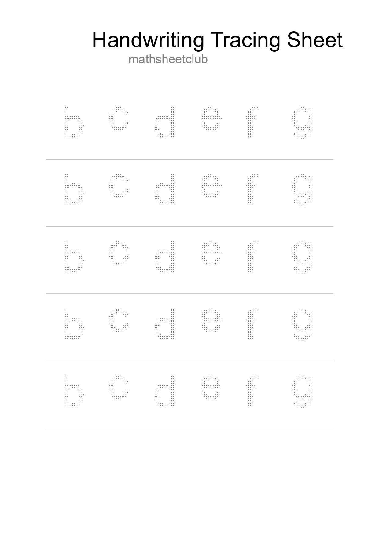 Printable Tracing Worksheet For Kids - Part 131